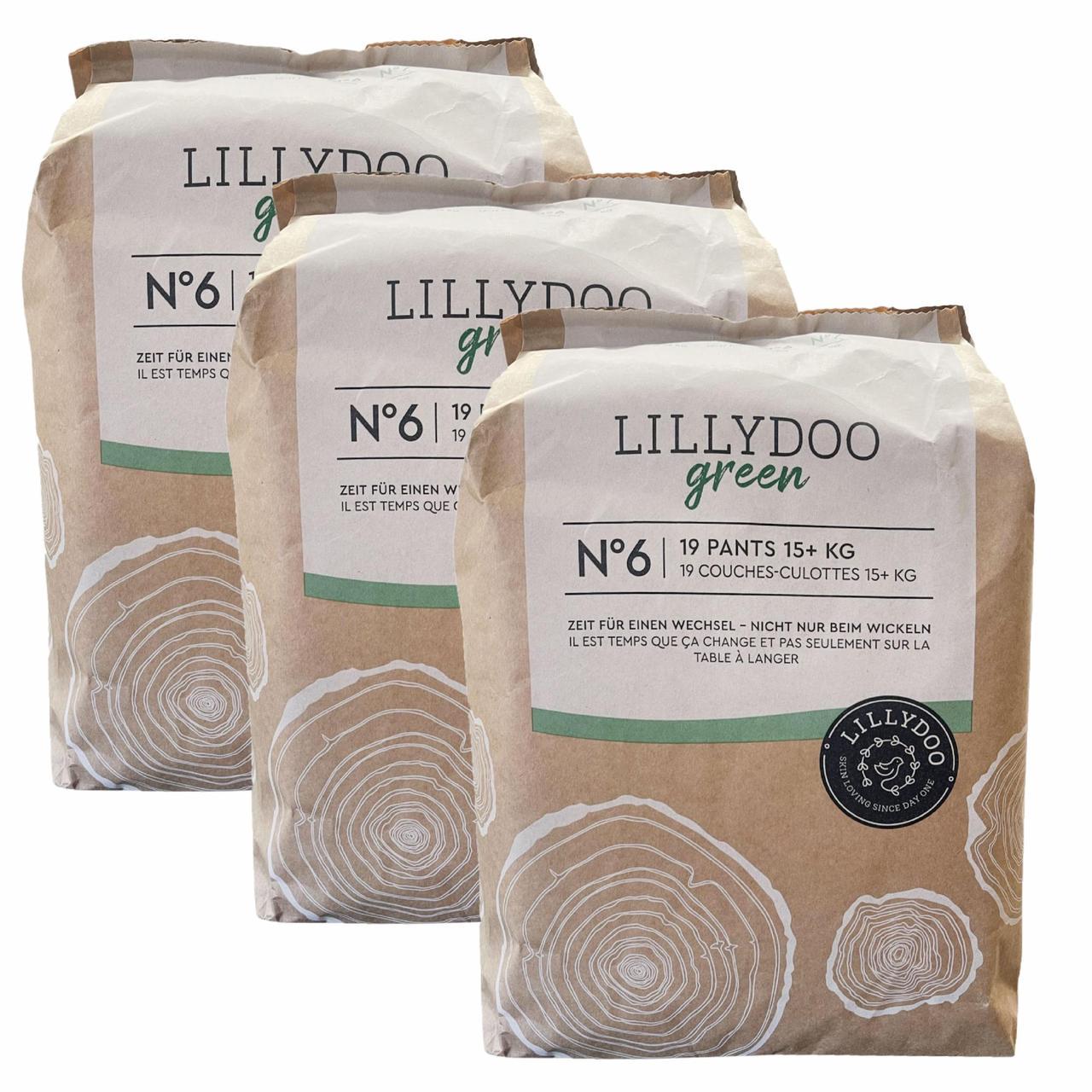 Підгузки-трусики дитячі LILLYDOO Green 6 15+ кг 57 шт. (2511827437)