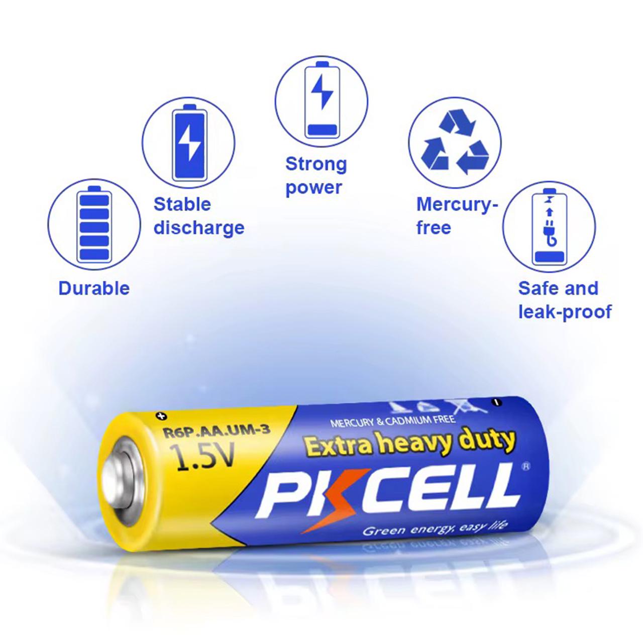 Батарейка Pkcell AA R6P солевая 1,5V 1 шт. (1801325) - фото 2 Батарейка Pkcell AA R6P солевая 1,5V 1 шт. (1801325) - фото 2