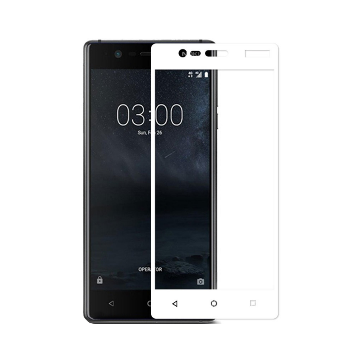 Захисне cкло Silk Print для Nokia 3 White (2234)