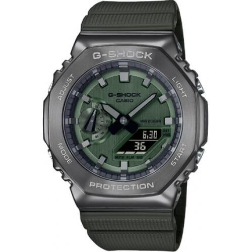 Наручний годинник чоловічий Casio GM-2100B-3A мінеральне скло Зелений (14448842)