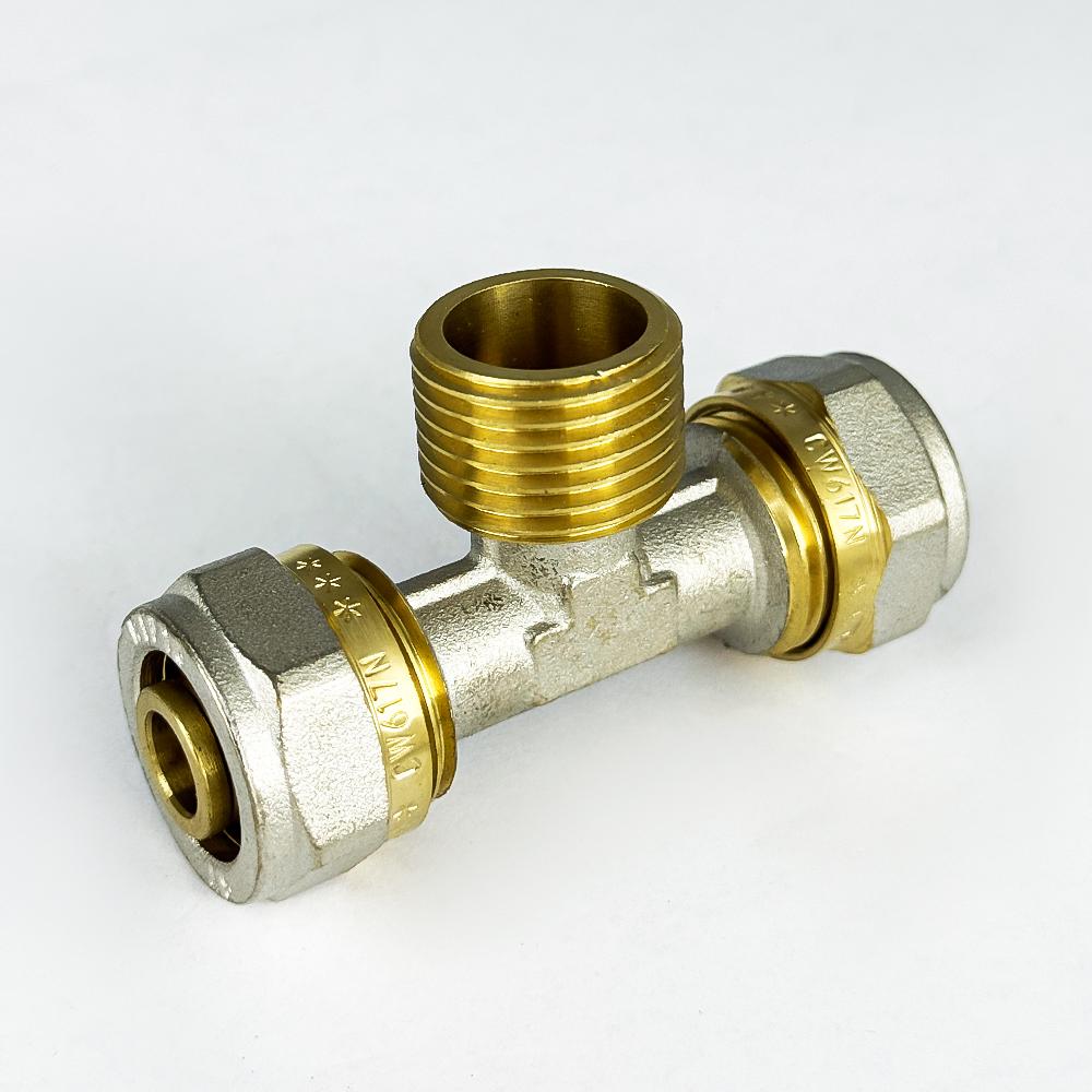 Трійник із зовнішнім різьбленням з проточкою SANTAN 16х1/2"х16 (41042) - фото 2 Трійник із зовнішнім різьбленням з проточкою SANTAN 16х1/2"х16 (41042) - фото 2