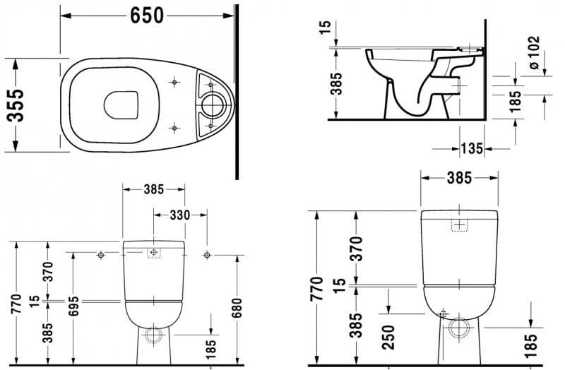 Чаша унітазу DURAVIT D-CODE 21110900002 Білий (30053) - фото 2