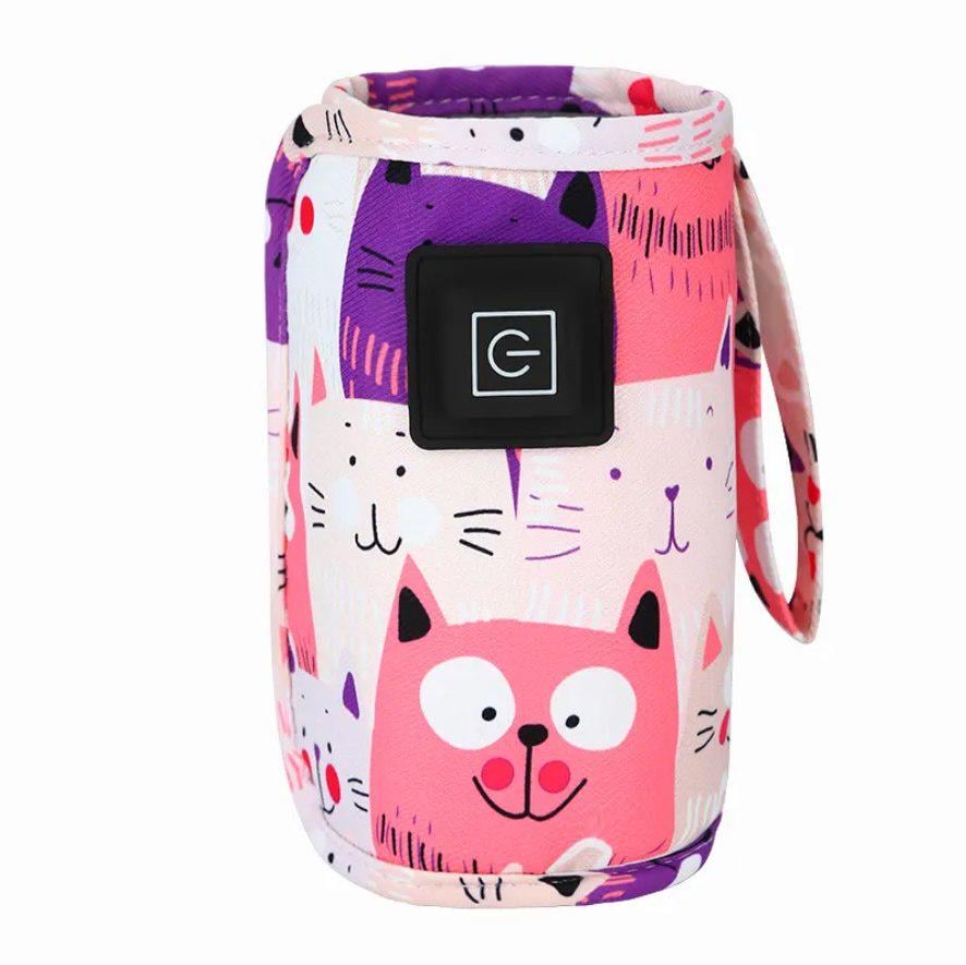 Подогреватель для бутылочки портативный, термоупаковка Mommy Bag №5 Котик Розовый (141433)