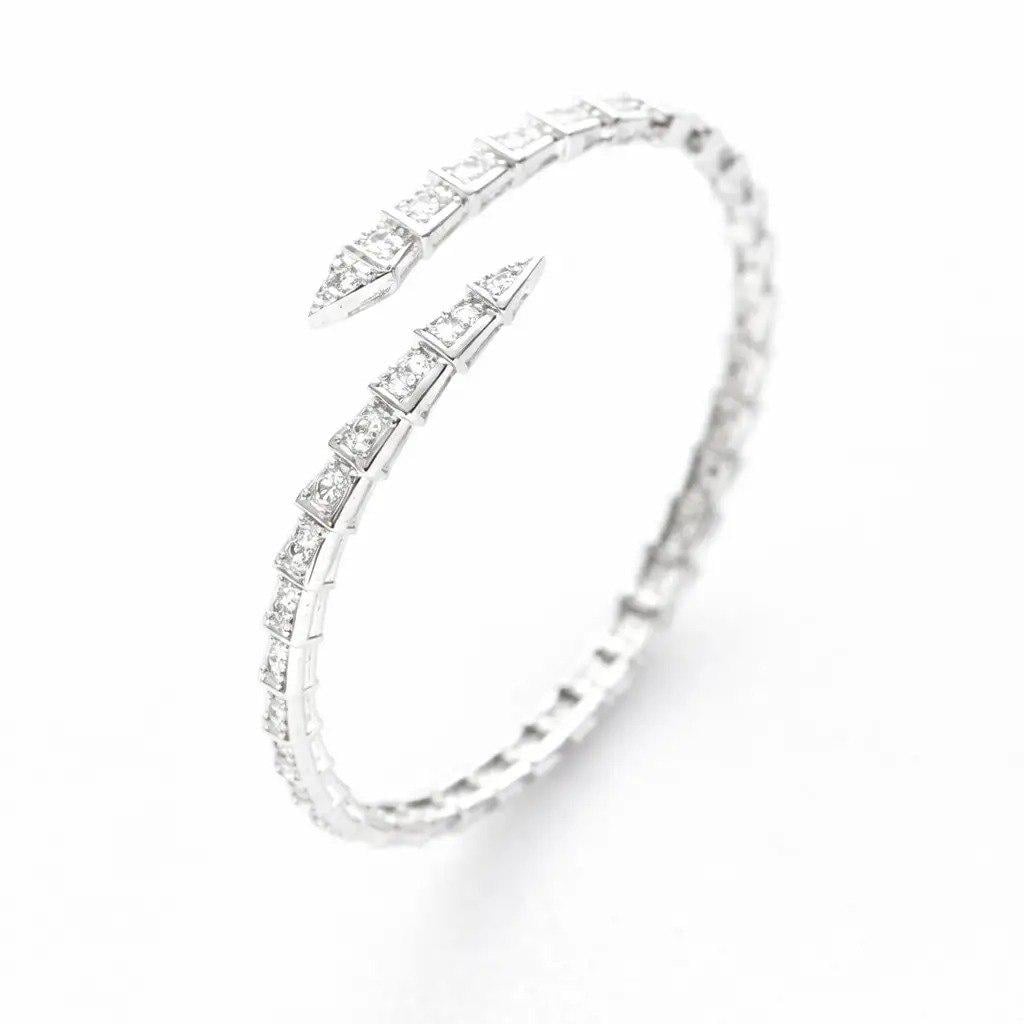 Браслет в стиле Bvlgari Serpenti silver (0000005)