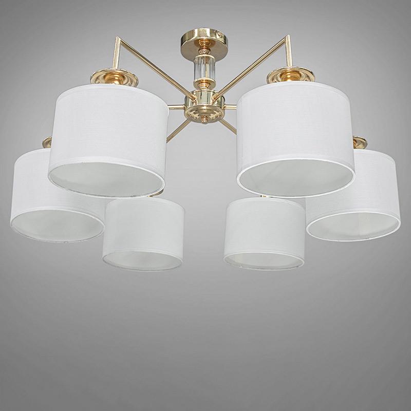 Люстра стельова з абажуром Light House Золотий (DS-18365/6G)