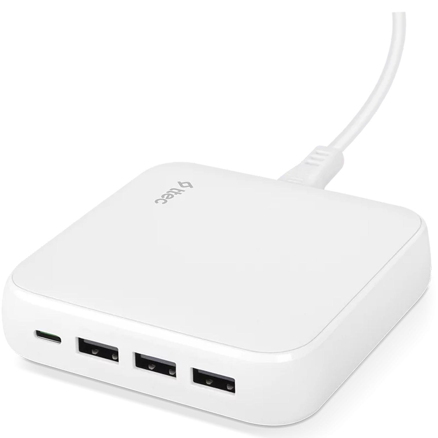 Зарядний пристрій мережевий Ttec SmartCharger Quattro GaN 3xUSB-A+USB-C 65W White (2SCG02B)