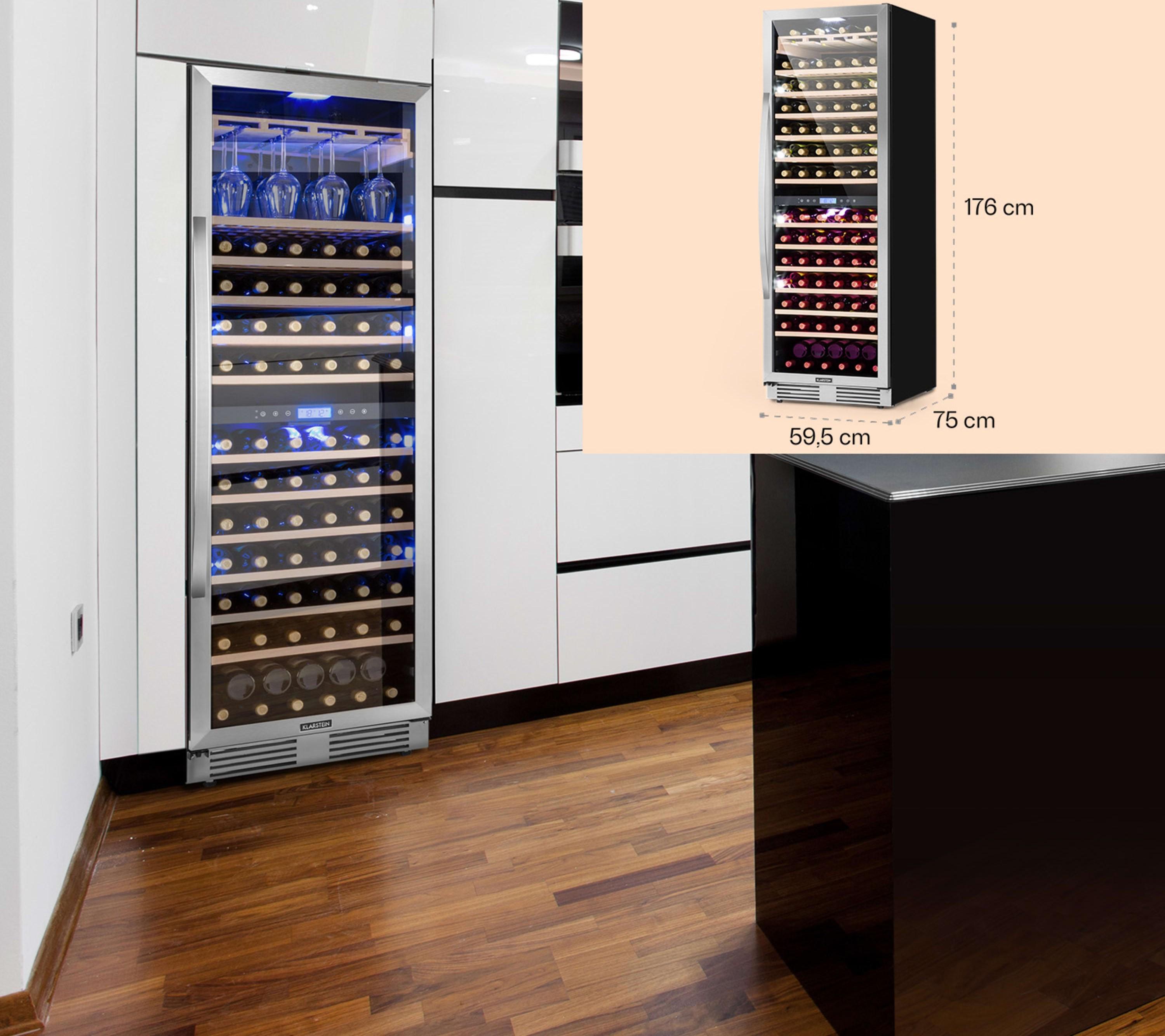 Холодильник для вина KLARSTEIN Vinovilla Grande 165 Duo під забудову 425 л (10045898) - фото 5 Холодильник для вина KLARSTEIN Vinovilla Grande 165 Duo під забудову 425 л (10045898) - фото 5