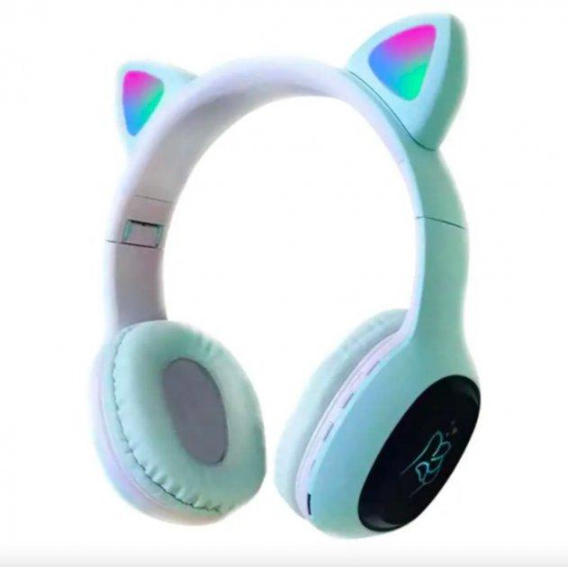 ᐉ Наушники беспроводные с кошачьими ушками CATear P58m Bluetooth Бирюзовый