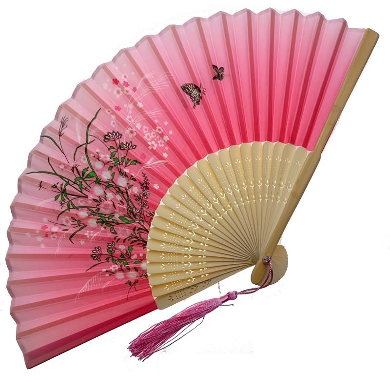 Веер деревянный 21х37 см Розовый (C4641)