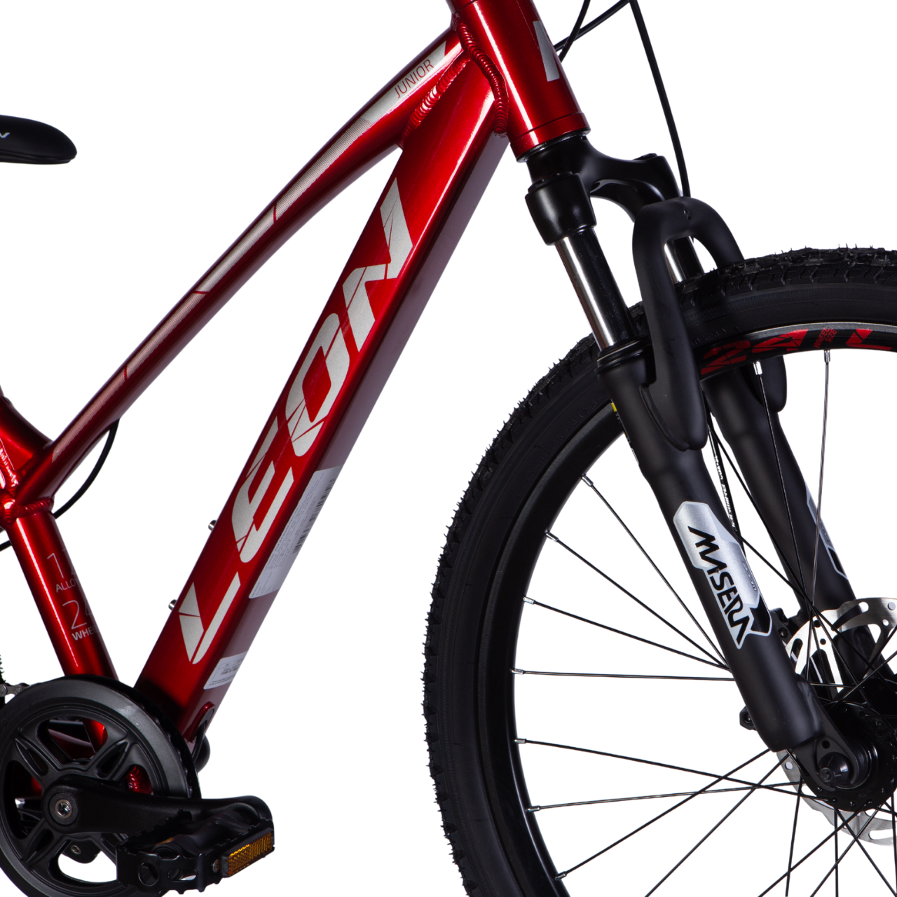 Велосипед підлітковий Leon SUPER JUNIOR DD CS AL 24" 12" 2025 Червоний - фото 5 Велосипед підлітковий Leon SUPER JUNIOR DD CS AL 24" 12" 2025 Червоний - фото 5