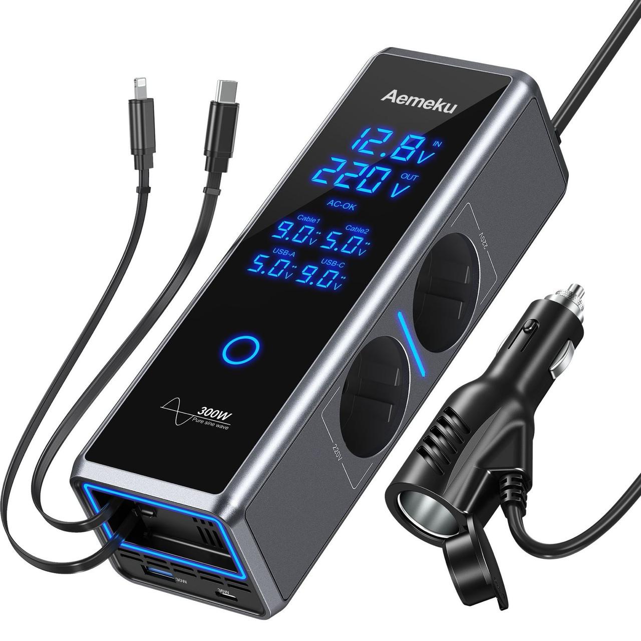 Інвертор з правильною синусоїдою Aemeku 300W (2892586058)