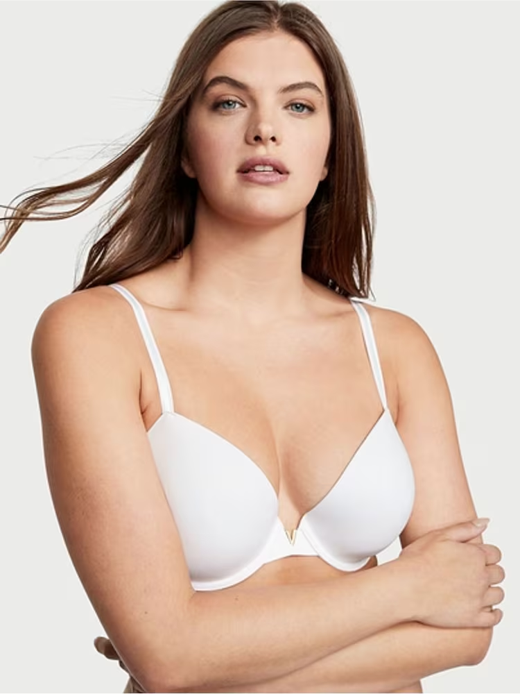 Бюстгальтер без пуш ап Victoria's Secret Smooth Lightly Lined Demi Bra 95F Білий (25401751)