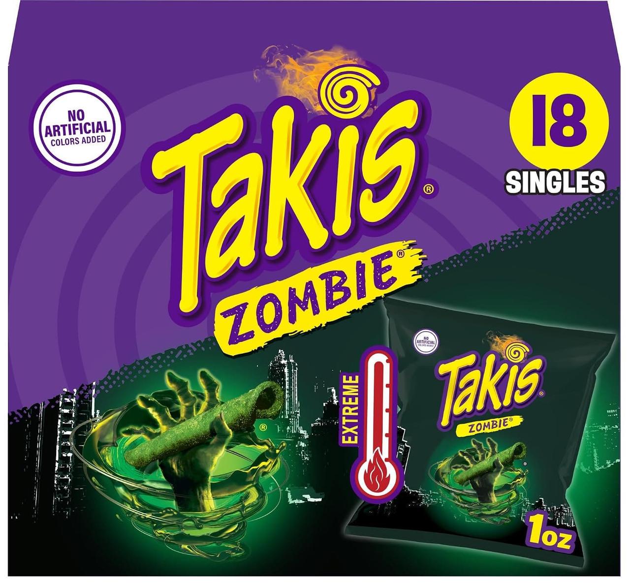 Чипси гострі Takis Zombie Rolled Tortilla Multipack 18шт х 28г (2362520176) Чипси гострі Takis Zombie Rolled Tortilla Multipack 18шт х 28г (2362520176)