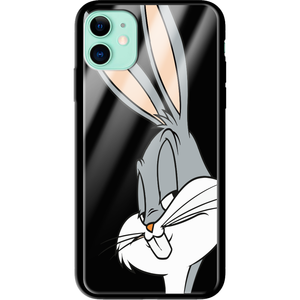 Чехол Boxface iPhone 12 mini Lucky Rabbit Черный силикон со стеклом (41084-bk81-41165)