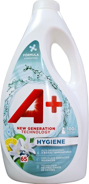 Гель для стирки А+ Hygiene Универсальный 2,925 л 65 стирок (24610769) Гель для стирки А+ Hygiene Универсальный 2,925 л 65 стирок (24610769)
