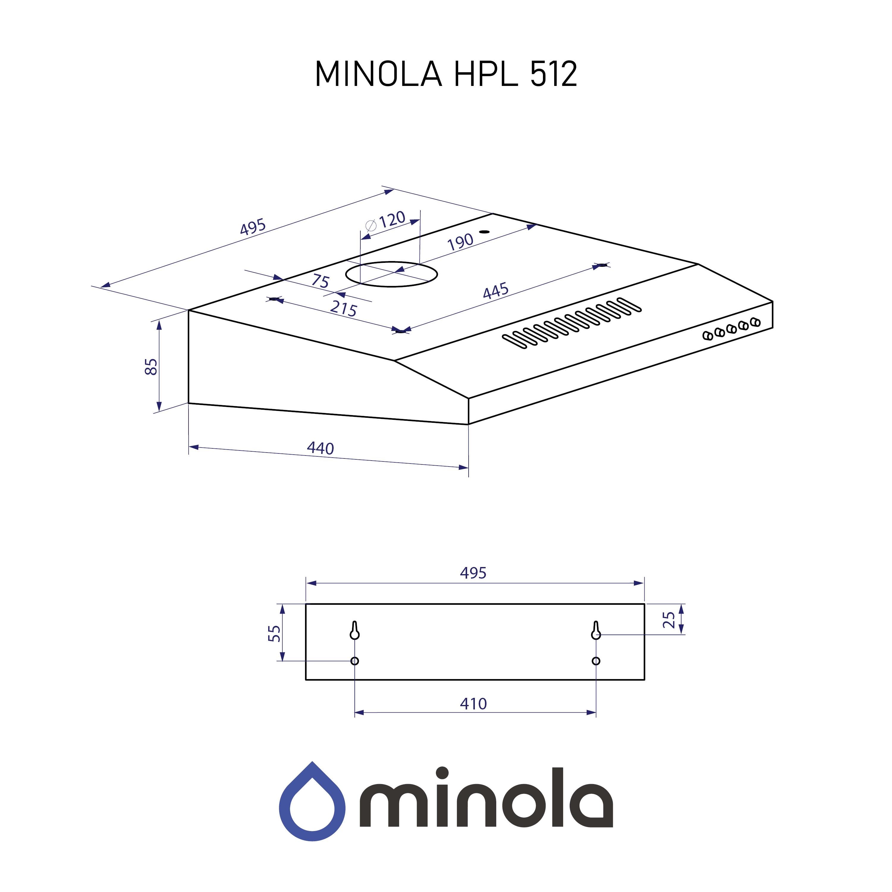 Вытяжка плоская Minola HPL 512 Brown (5902767908979) - фото 10