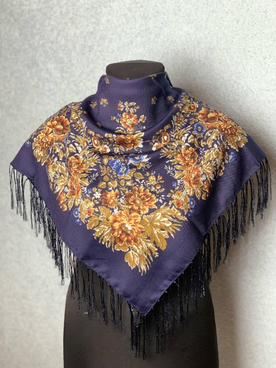 Платок Oznur 80х80 см Темно-синий (29411176)