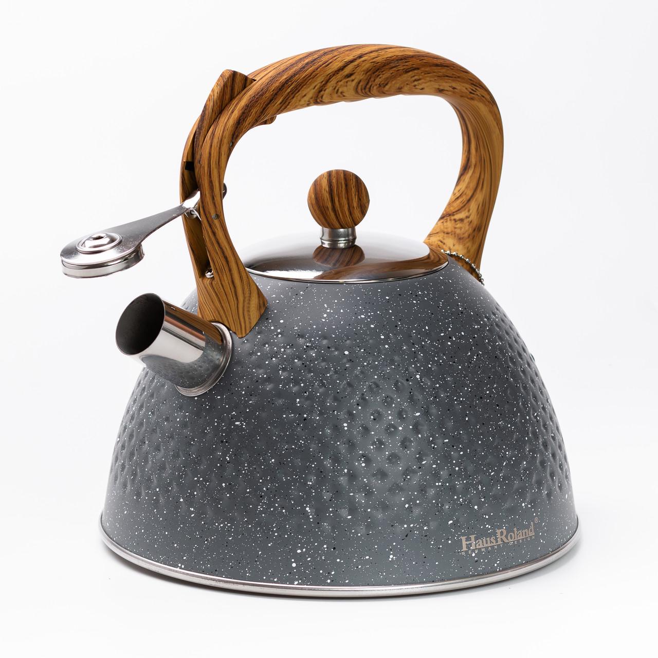 Чайник із свистком із потрійним дном 3 л Сірий - фото 6 Чайник із свистком із потрійним дном 3 л Сірий - фото 6