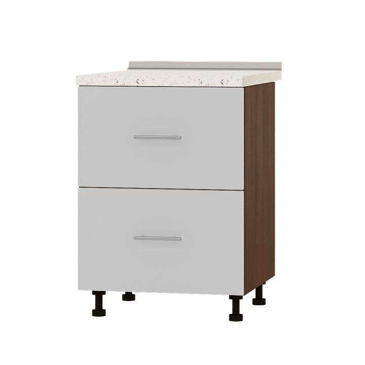 Модуль кухонный нижний Эверест Оптима Н86-600 на 2 ящика без столешницы 60х47х82 см Нимфея альба (DTM-3856)