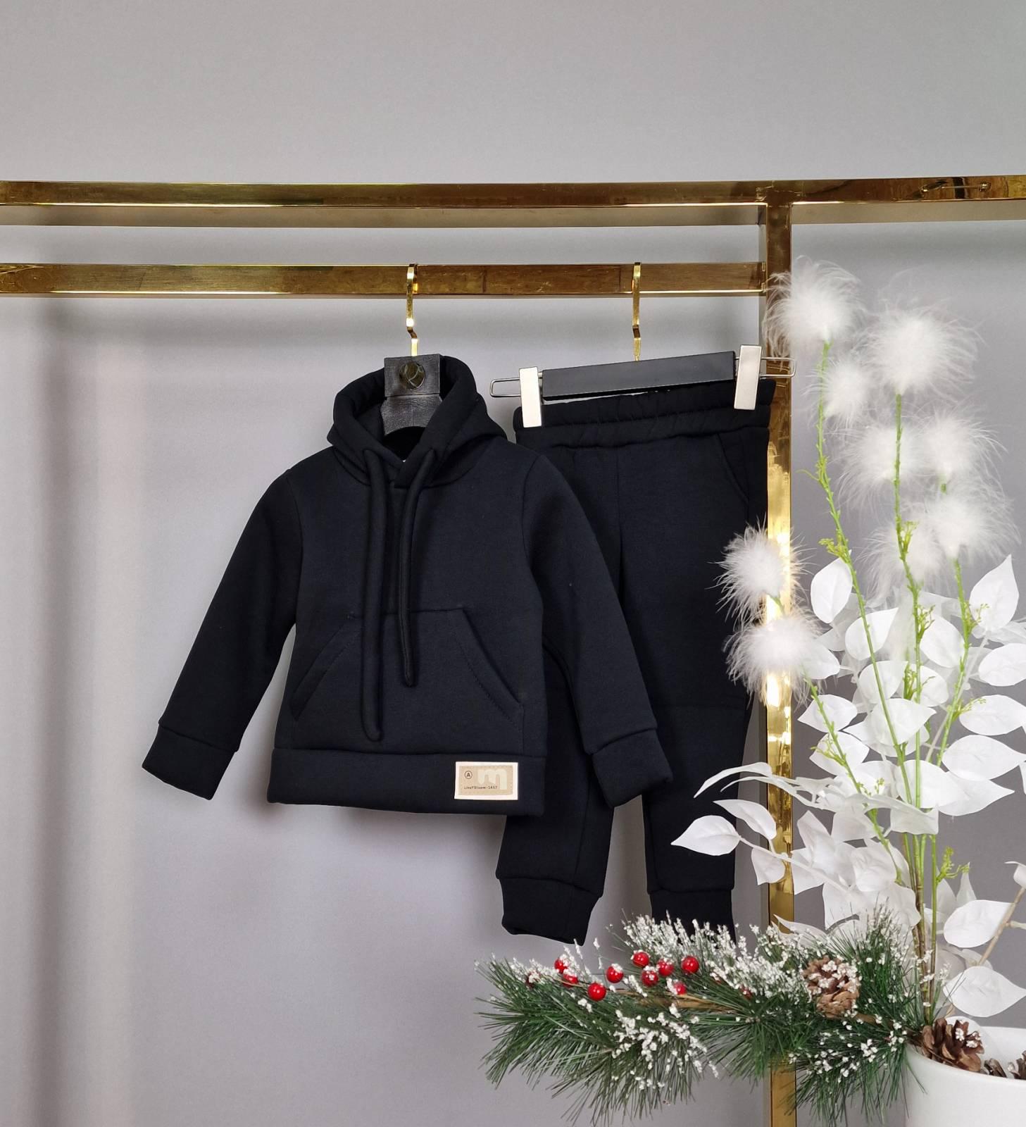 Костюм детский флисовый на 2 года 92 см Черный (30159911)