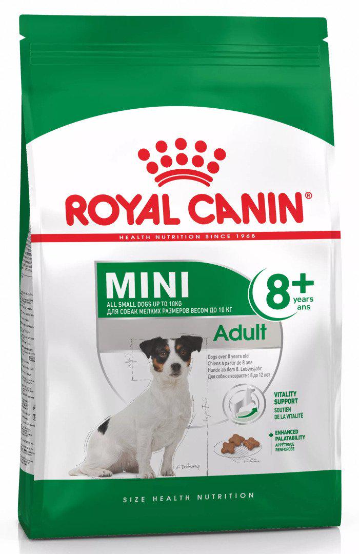 Корм сухий для собак малих порід Royal Canin Mini Adult 8+ 800 г (3182550831413)