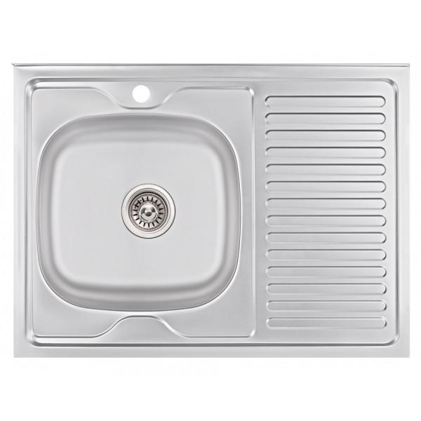 Кухонна мийка Wezer W8060L/06 із сифоном 600x800x160 мм Satin (1675839069)