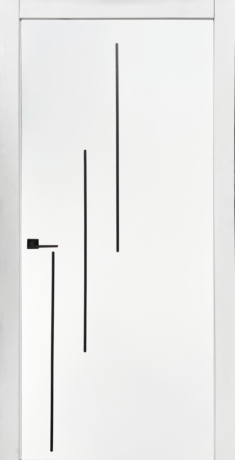 Двери крашенные STATUS DOORS Тріо 2000х900 мм Alum black (60751)