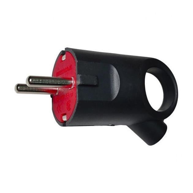 Вилка Neomax NX2002 з кільцем з заземленням каучук Чорний (27849327)