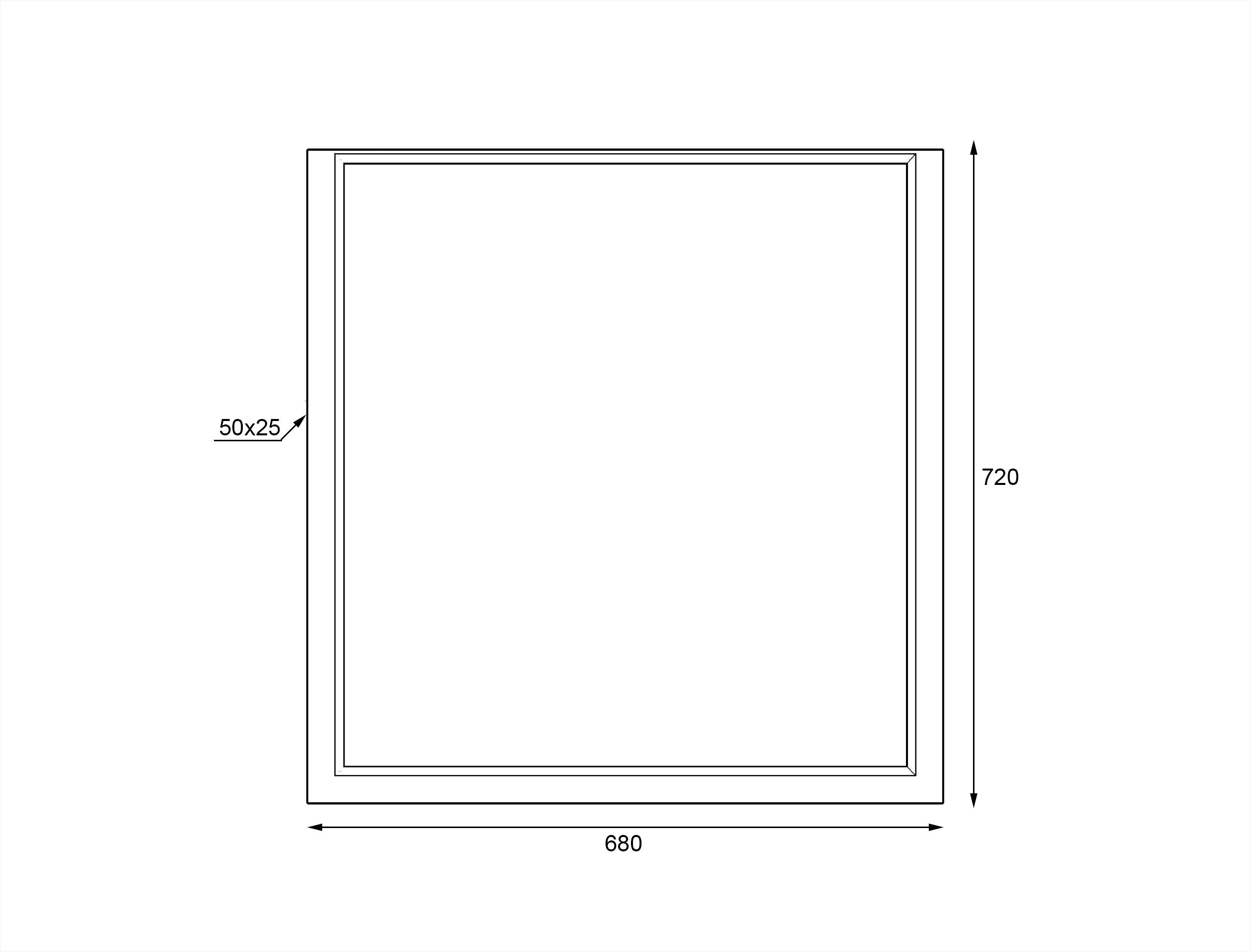 Опора для столу Lofty Серія 10 із металу ширина 680 мм Чорний - фото 2