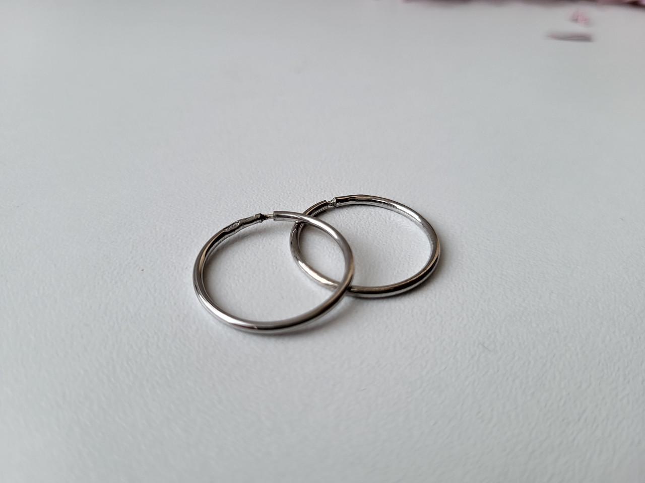 Серебряные серьги пара кольца Конго 20 мм 1,20 г (925 5002)