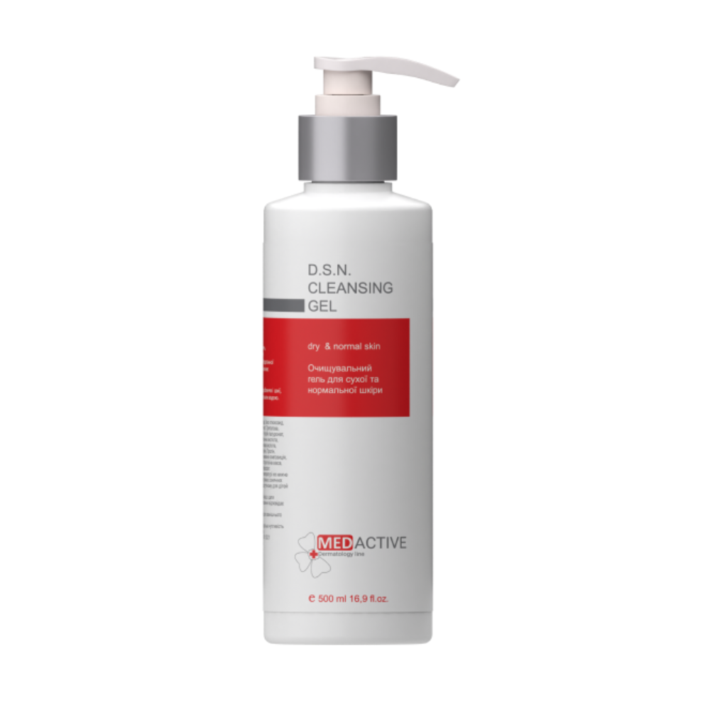 Гель очищувальний для сухої та нормальної шкіри MedActive D.S.N. Cleansing Gel 500 мл (0090)