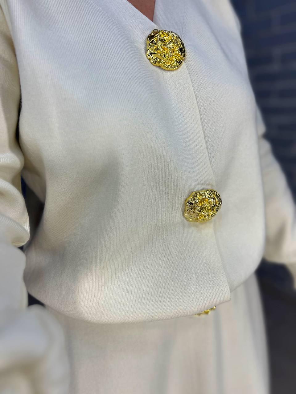 Костюм женский De Red 8966 кардиган с юбкой OS Молочный (3179) - фото 6 Костюм женский De Red 8966 кардиган с юбкой OS Молочный (3179) - фото 6