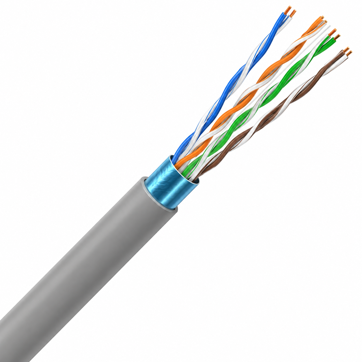 Кабель сетевой OK-Net КПВЭ-ОП 4x2x0,57 мм FTP Cat6 305 м внутренний Cu (37525114)