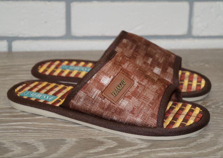 Тапочки комнатные Plaazzo 40/41 р. 26,5 см Коричневый (30348-4041)