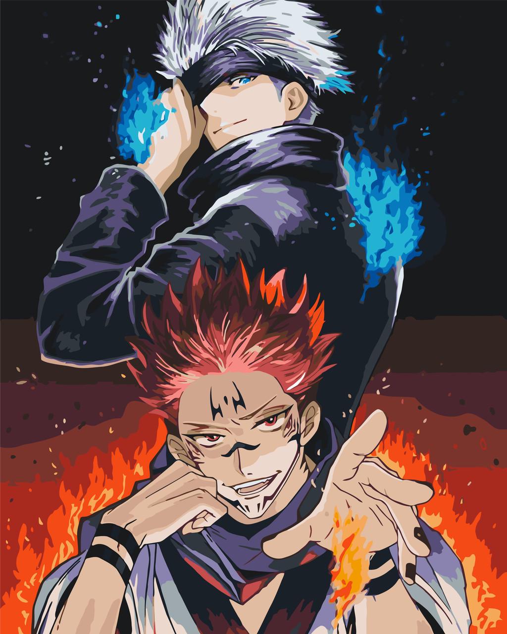 Картина за номерами ORIGAMI Магічна битва Сатору Годжо Сукуна Аніме 40х50 см (LW30210 )