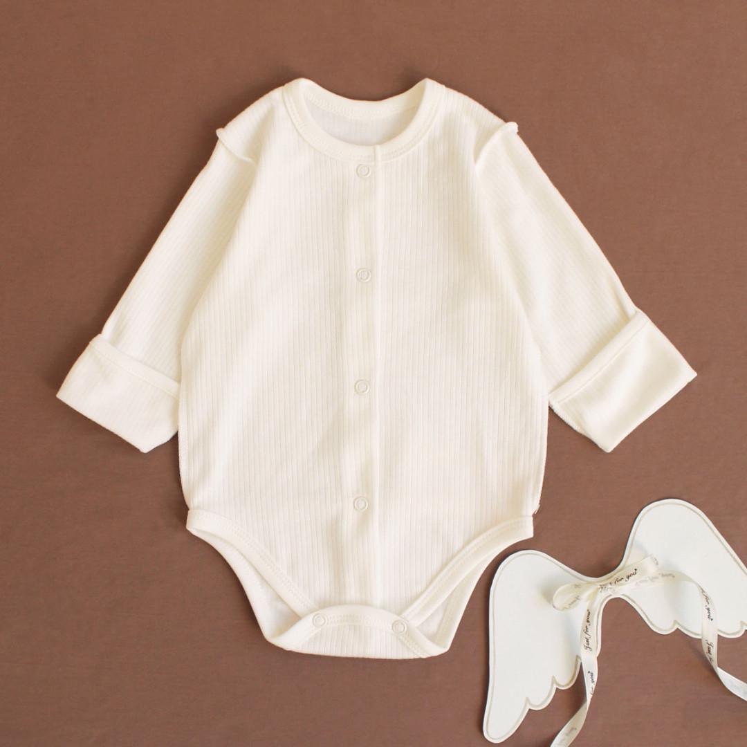 Боди в рубчик наружные швы/рукава царапки 56 Молочный (2765968317) Боди в рубчик наружные швы/рукава царапки 56 Молочный (2765968317)