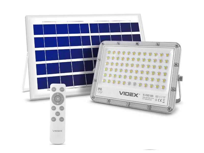 Прожектор світлодіодний Videx VL-FSO2-505 із сонячною панеллю 50 W 1000 Lm 5000 K - фото 2