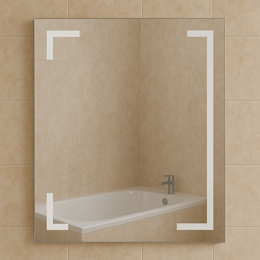 Зеркало прямоугольное MPS-56 70х50 см без подсветки с декором