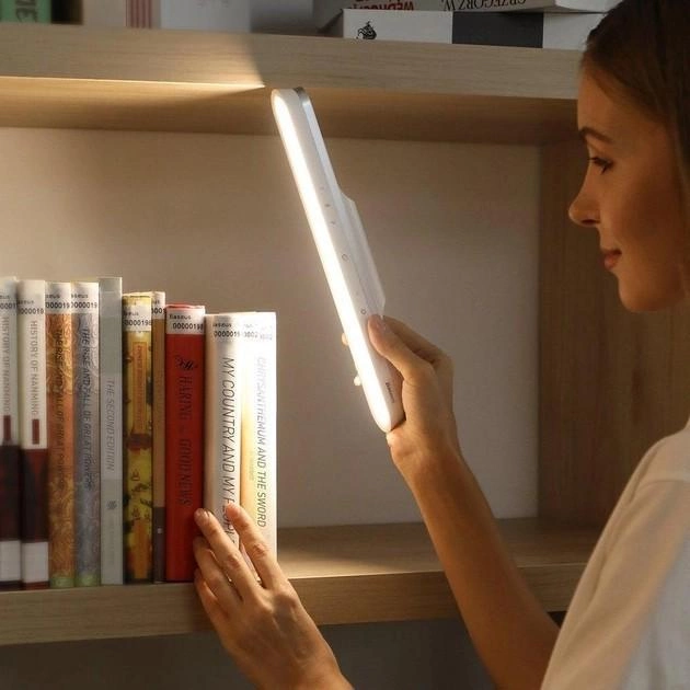 Лампа настільна портативна Baseus Magnetic Stepless Dimming Charging Desk Lamp з вбудованим акумулятором 1800 mAh 4,5 W White (14313259) - фото 8