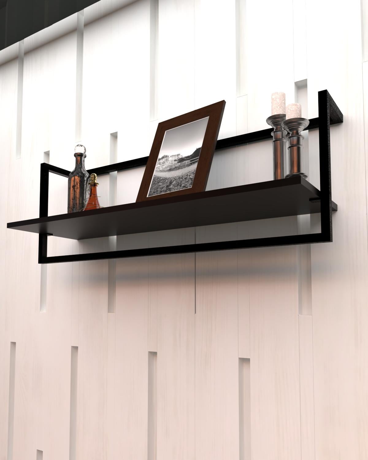 Полка настенная EcoLoft Скайлин DSP-1410-5 в стиле лофт Черный (32375423) Полка настенная EcoLoft Скайлин DSP-1410-5 в стиле лофт Черный (32375423)