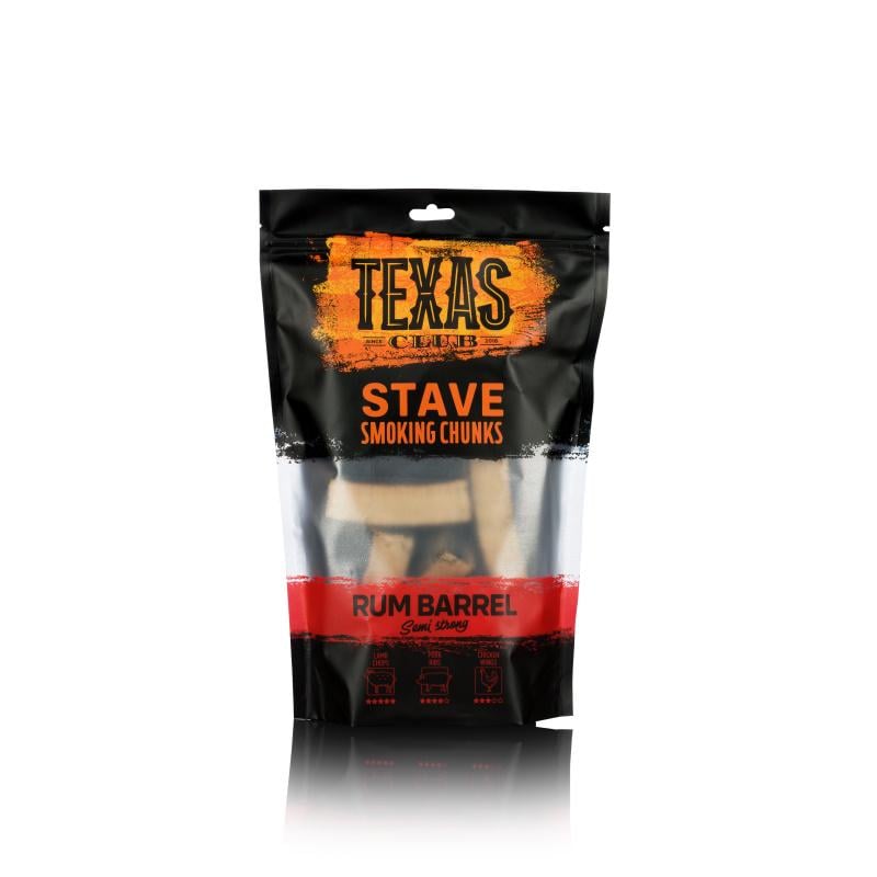 Бруски для копчения Texas Club из дубовой ромовой бочки 15 шт. (RUM)