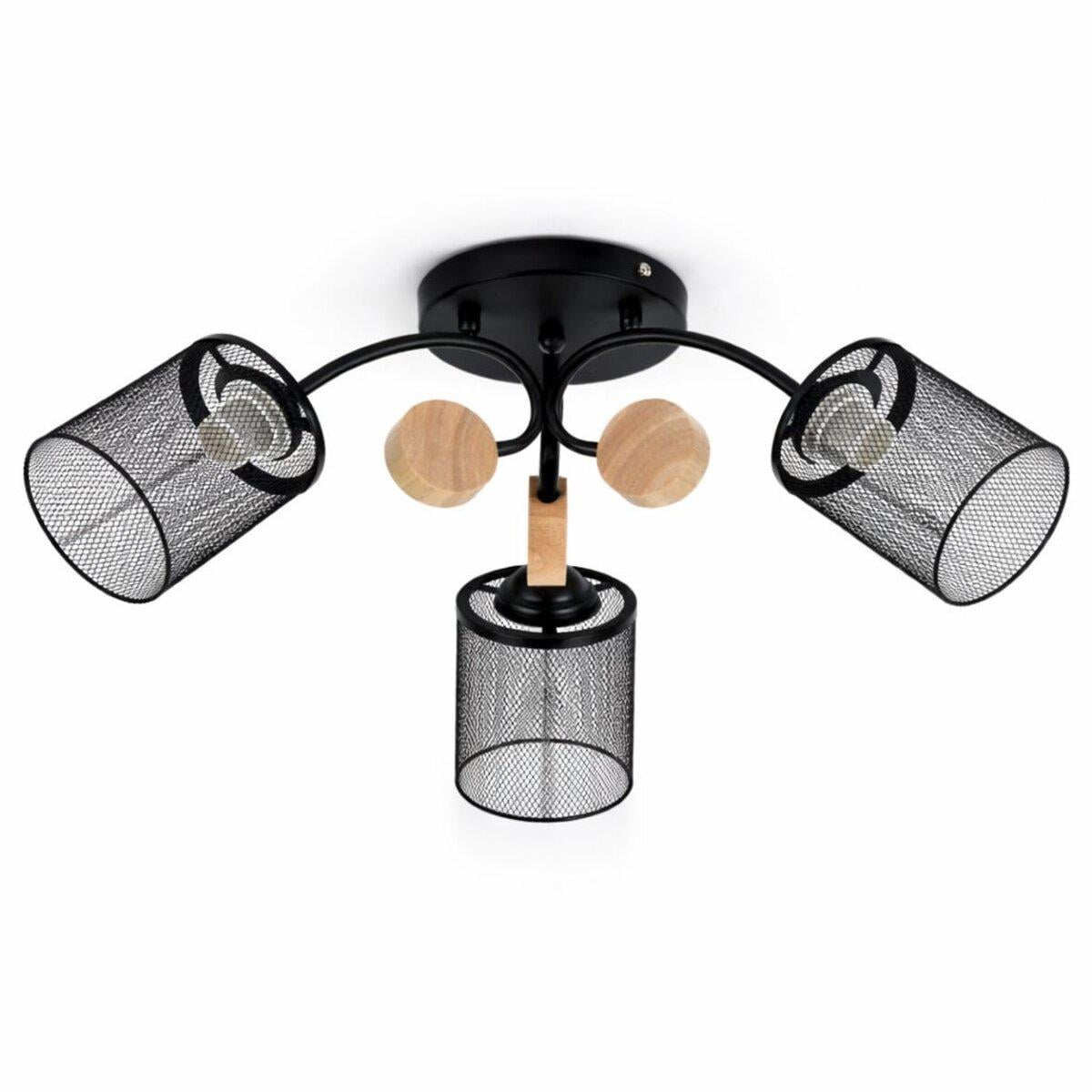 Люстра потолочная Light House SRS-20531/3 BK черная + дерево