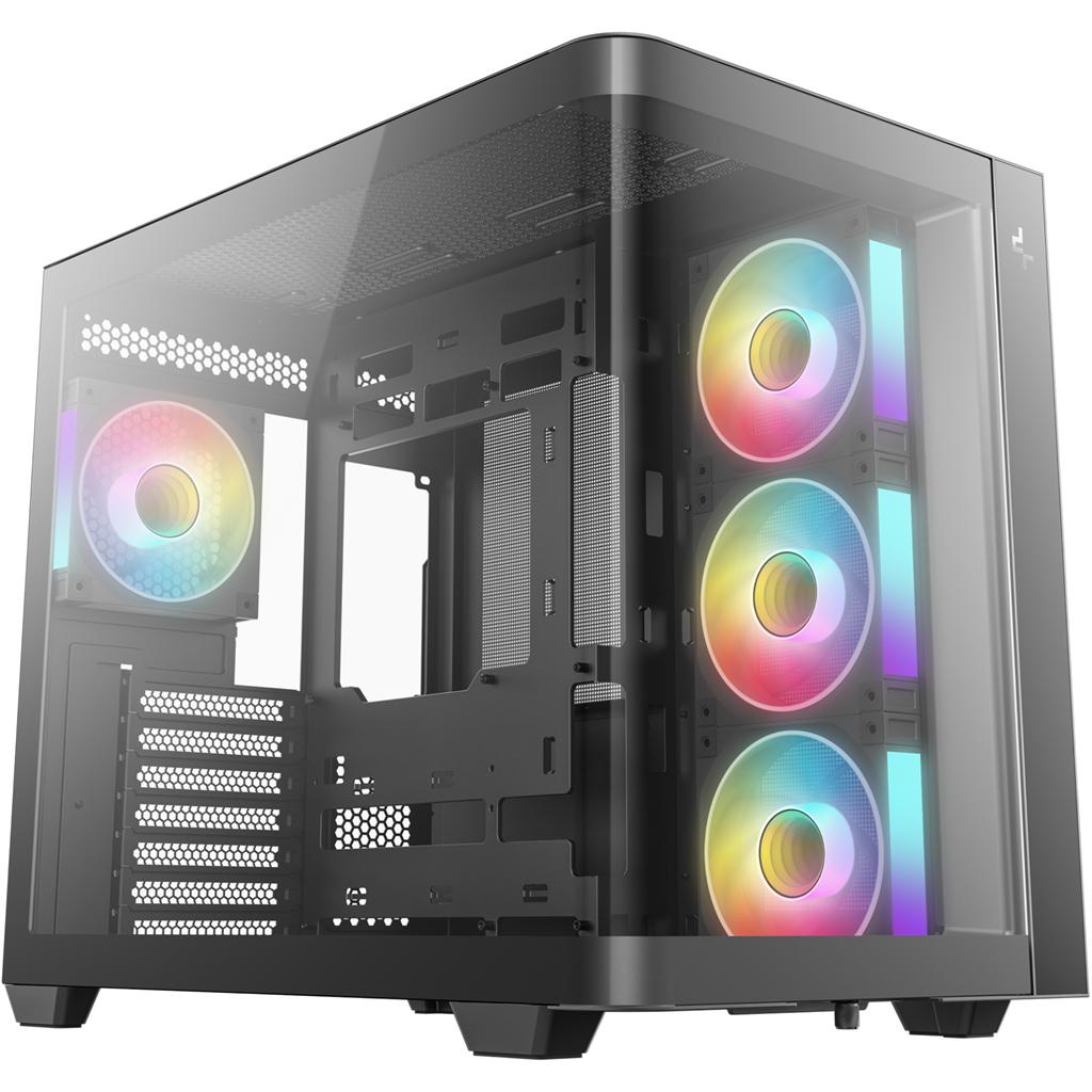 Корпус для ПК Deepcool CG530U 4F Midi-Tower no PSU ATX/MicroATX/Mini-ITX ARGB Black (R-CG530U-BKAGA4-G)