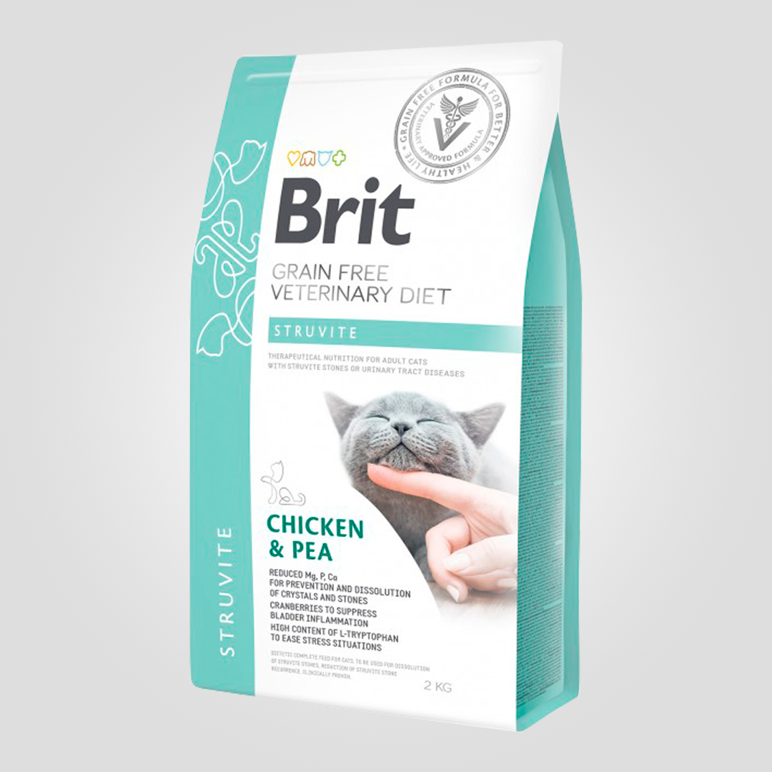 Корм сухой Brit VetDiet Cat Struvite для кошек при мочекаменной болезни с курицей и горохом 2 кг (20504685)