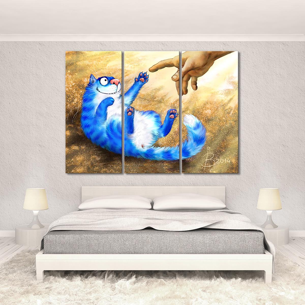 Модульная картина Игривое настроение 3 модуля общий размер 60x90 см (_rinaz_20141536)