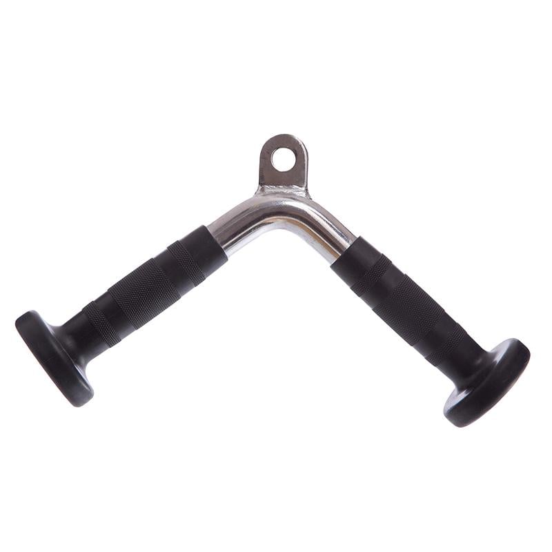 Рукоятка для тяги NT0444 на трицепс V-образная резиновая Серебряный (58363151)