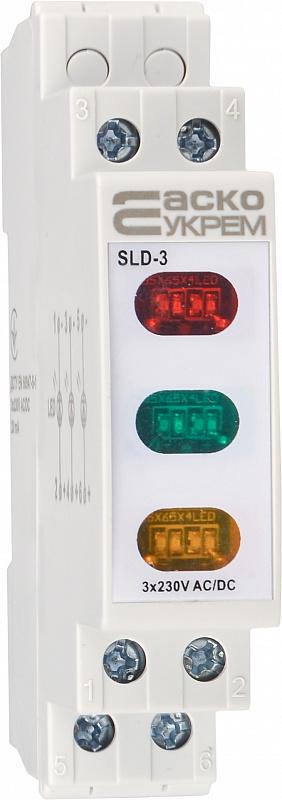 Арматура модульная сигнальная АСКО-УКРЕМ SLD-3 230V AC/DC три цвета (A0140030036)