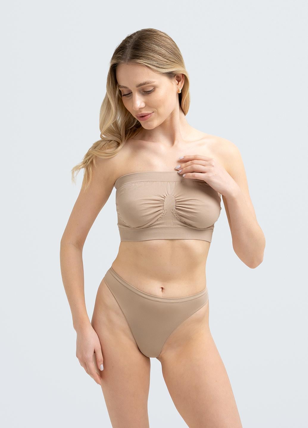 Топ женский бесшовный Giulia BANDO из микрофибры L/XL Beige naturale (34570472)