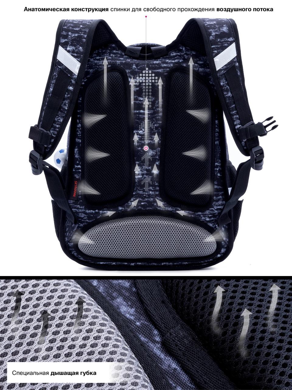 Рюкзак школьный для мальчиков SkyName Футбольный мяч R1-017 для 1-4 классов (1573878009) - фото 6 Рюкзак школьный для мальчиков SkyName Футбольный мяч R1-017 для 1-4 классов (1573878009) - фото 6