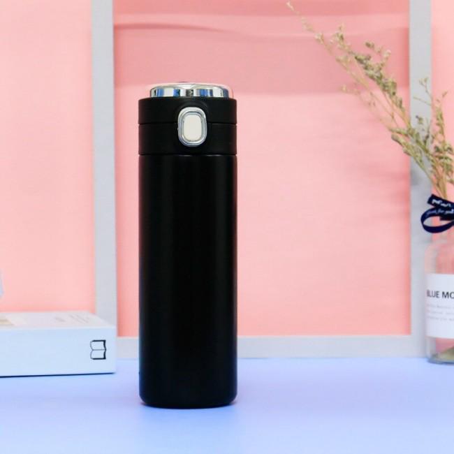 Термос с датчиком температуры и дисплеем Vacuum 420 мл Черный (402554) - фото 2